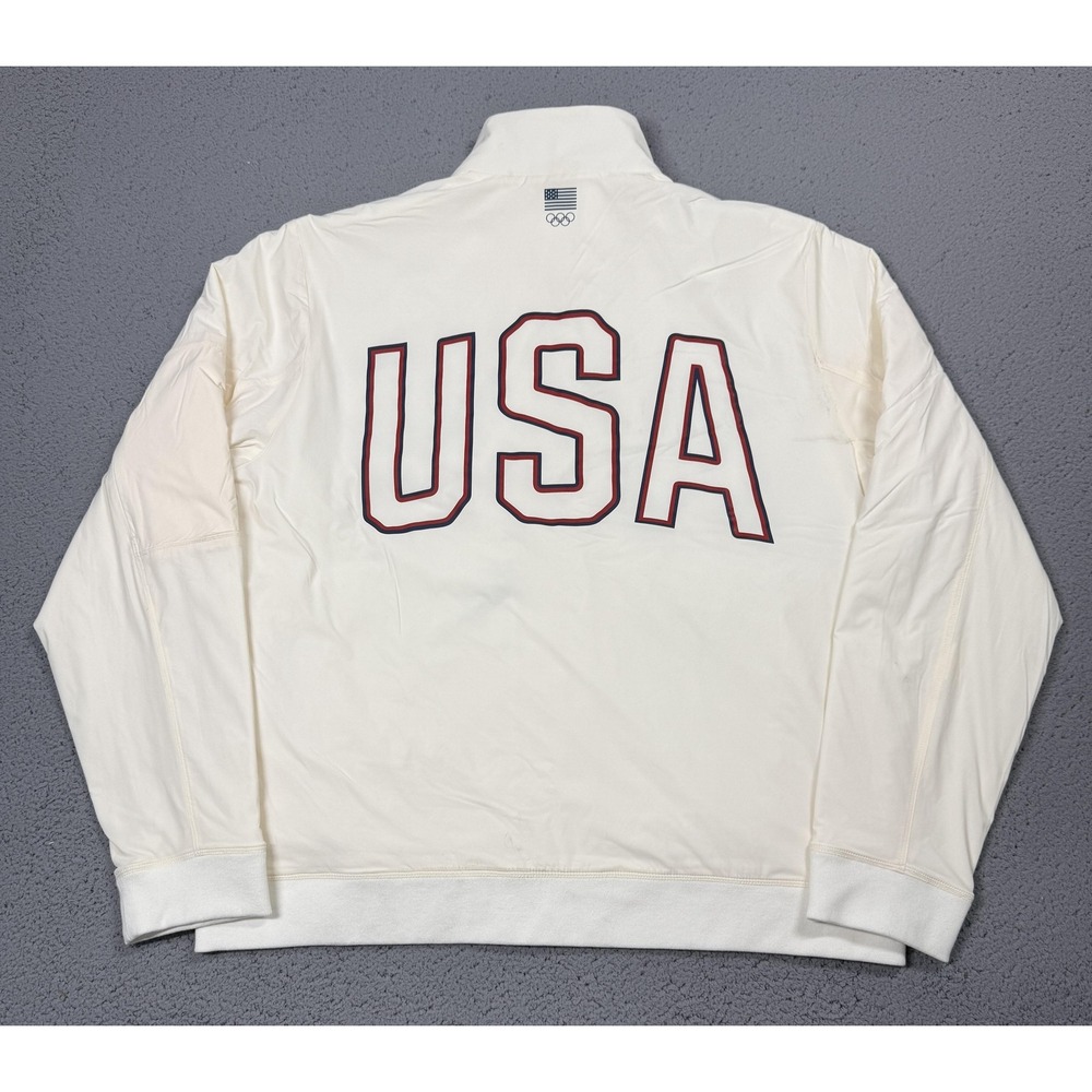 NWOT FIGS Team USA Jacket Mens Large White Olympics Medical Team Full Zip Milano
